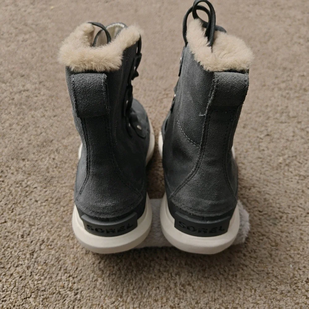 Sorel Ona Rmx Glacy WP Waterproof Suede Winter Boots Grey Women 6.5 NL5031-028